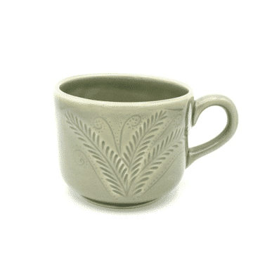 Ręcznie robiony kubek kamionkowy 300 ml w kolorze miętowym