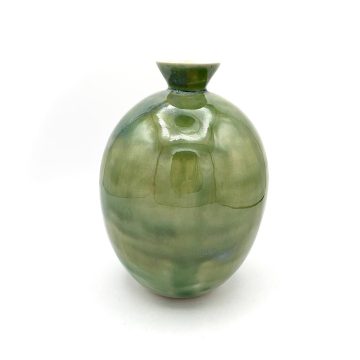 Wazon kamionkowy z dekoracyjnym szkliwem 19 cm